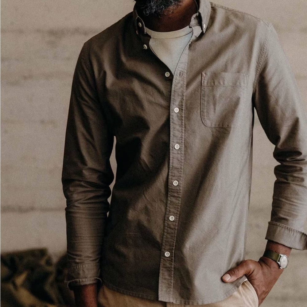 River Island Olive Casual Button Down Shirt